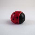 Tiny Red And Black Ladybug Figurine Or Terrarium..