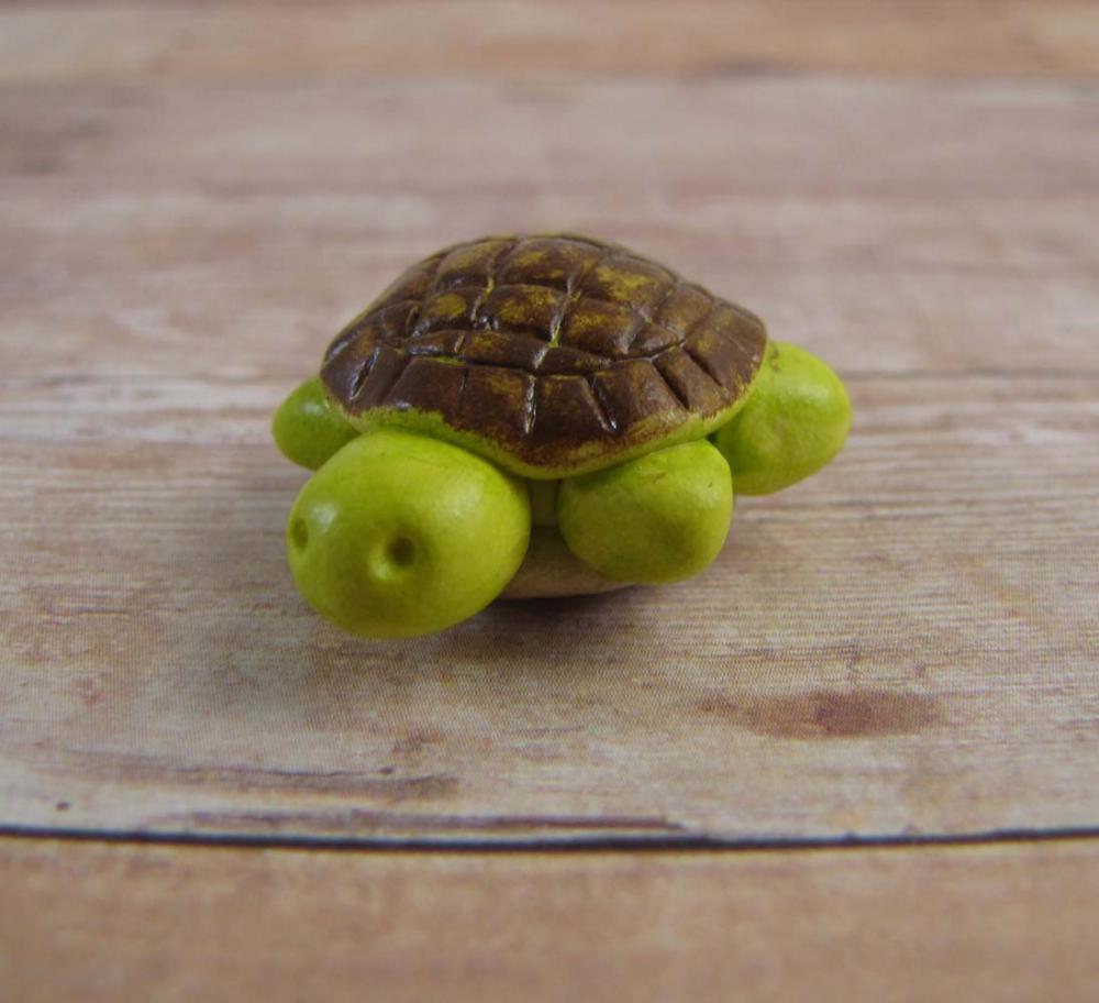Tiny Green Turtle Figurine
